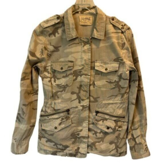Lily Aldridge by Velvet | Women's Camouflage Full Zip Snap Jacket Size Small - Picture 2 of 12
